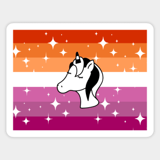 Lesbian Sparkle Unicorn Sticker